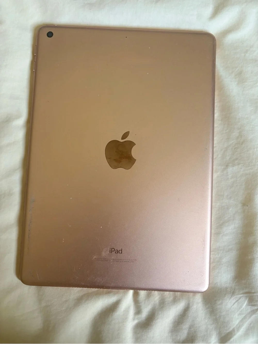 Apple 6 TH Generation White Front Tablet with Rose Gold Back - iPad